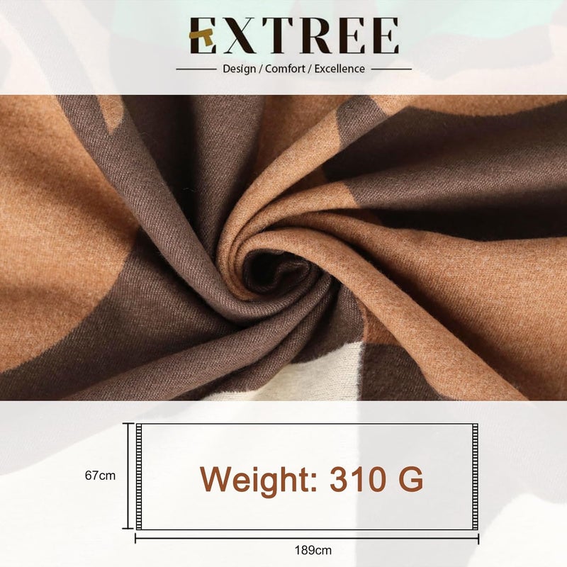 EXTREE Scarfs for Women Pashmina Silky Shawl Wrap for Evening Dressing Blanket Open Front Poncho Cape - Image 2